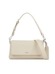 Calvin Klein Torebka Ck Must Shoulder Bag_Epi Mono K60K611762 Écru. Torebki klasyczne Calvin Klein, bez wzorów, ze skóry, bez dodatków. Za 649.99 zł.