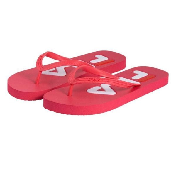 Japonki Damskie Troy. Czerwone japonki Fila, bez wzorów, z materiału. Za 31.90 zł.