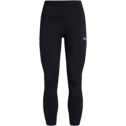 Damskie legginsy do kostek Under Armour Motion. Czarne legginsy Under Armour, bez wzorów, z materiału. Za 355.99 zł.