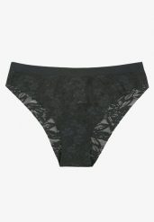 Ciemnozielone Koronkowe Majtki Typu Figi Lililoria. Zielone figi Renee, bez wzorów, z jeansu. W wyprzedaży za 7.99 zł.