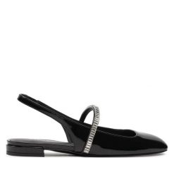 Sandały Stuart Weitzman. Czarne sandały Stuart Weitzman, bez wzorów, bez obcasa, na płaskiej podeszwie, bez zapięcia. Za 1,119.00 zł.