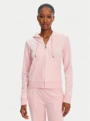 Juicy Couture Bluza Robertson JCAP176 Różowy Slim Fit. Czerwone bluzy Juicy Couture, m, bez wzorów, z syntetyku, bez ramiączek, bez kaptura. Za 379.99 zł.