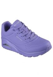 Buty do chodzenia damskie Skechers Uno Stand On Air. Fioletowe buty treningowe Skechers, na lato, bez wzorów, z gumy, bez zapięcia, trekkingowe. Za 396.65 zł.