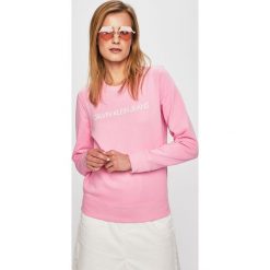 Calvin Klein Jeans - Bluza. Białe bluzy Calvin Klein Jeans, l, bez wzorów, z bawełny, bez kaptura. W wyprzedaży za 219.90 zł.
