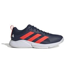 Buty halowe adidas Court Team Bounce 2.0. Czerwone buty sportowe lifestyle adidas, bez wzorów, bez zapięcia, trekkingowe. Za 393.30 zł.