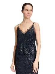 Vera Mont Top w kolorze granatowym rozmiar: 40. Niebieskie topy Vera Mont, bez wzorów, z koronki, bez kołnierzyka, bez ramiączek. Za 152.99 zł.