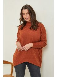 Curvy Lady Sweter w kolorze jasnobrązowym rozmiar: 44/46. Brązowe swetry Curvy Lady, bez wzorów, klasyczne, bez ramiączek. Za 84.01 zł.