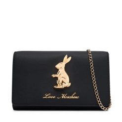 Torebka LOVE MOSCHINO. Czarne kopertówki Love Moschino, bez wzorów, bez dodatków. Za 729.99 zł.