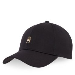 Czapka z daszkiem Tommy Hilfiger. Czarne czapki z daszkiem Tommy Hilfiger, bez wzorów. Za 149.99 zł.