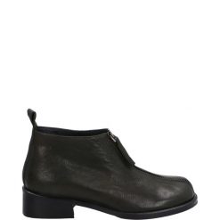 ZIELONE BOTKI 7252 TEXANO PIOP. Zielone botki Venezia, bez wzorów, ze skóry, bez obcasa, bez zapięcia. Za 319.00 zł.