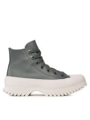 Converse Botki Chuck Taylor All Star Lugged 2.0 Hi A02878C Szary. Szare botki Converse, bez wzorów, ze skóry, retro, bez obcasa, na płaskiej podeszwie, bez zapięcia. Za 399.99 zł.