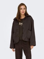 JDY Kurtka polarowa "Noella" w kolorze brązowym rozmiar: M/L. Brązowe kurtki JDY, l, bez wzorów, z polaru, bez kaptura. Za 224.95 zł.