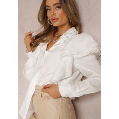 Biała Koszula Lupi. Białe koszule Renee, m, bez wzorów, z tkaniny, eleganckie, bez kołnierzyka, bez ramiączek. W wyprzedaży za 143.99 zł.