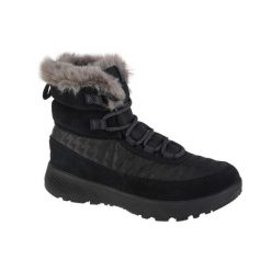 Buty do chodzenia damskie Columbia Slopeside Peak Luxe Waterproof. Czarne buty trekkingowe Columbia, na zimę, z gumy, za kostkę, bez zapięcia. Za 296.99 zł.