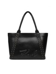 KARL LAGERFELD Torebka B1W30261 Czarny. Czarne shopper bag KARL LAGERFELD, bez wzorów, ze skóry, bez dodatków. Za 1,099.00 zł.