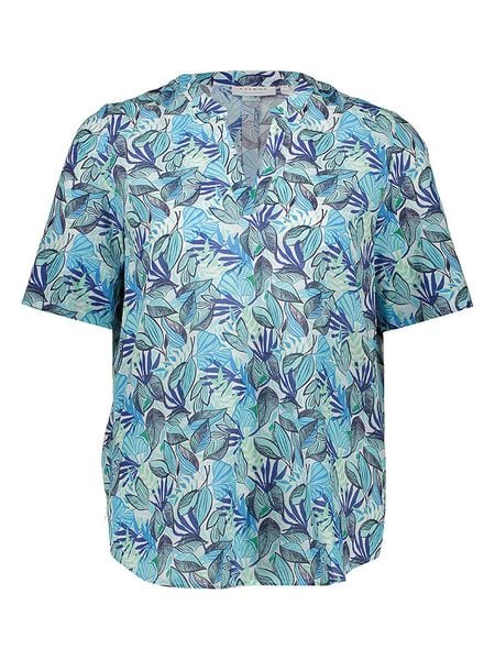 Eterna Bluzka w kolorze niebieskim rozmiar: 42. Niebieskie bluzki Eterna, bez wzorów, z wiskozy, bez kołnierzyka, bez ramiączek. Za 96.37 zł.