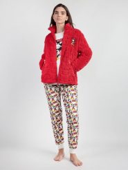 Disney Kurtka polarowa "Best Mickey" w kolorze czerwonym rozmiar: XL. Czerwone kurtki Disney, xl, bez wzorów, z polaru, bez kaptura. Za 165.99 zł.