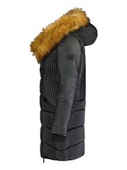 Geographical Norway Parka "Ausmose" w kolorze czarnym rozmiar: 152. Czarne płaszcze Geographical Norway, z aplikacjami, bez kaptura. Za 215.71 zł.