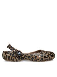 Crocs Baleriny Classic Animal Ballet 212478 Brązowy. Brązowe baleriny Crocs, bez wzorów, z tworzywa sztucznego, bez obcasa, bez zapięcia. Za 219.99 zł.