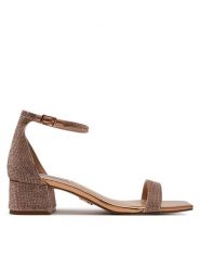 Steve Madden Sandały Gena-R SM11003580 Różowy. Czerwone sandały Steve Madden, bez wzorów, z materiału, bez obcasa, na słupku, bez zapięcia. Za 399.99 zł.