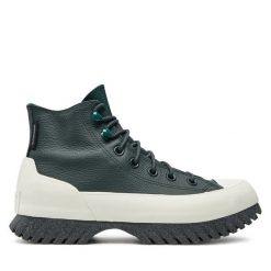 Botki Converse. Brązowe botki Converse, bez wzorów, retro, bez obcasa, na płaskiej podeszwie, bez zapięcia. Za 339.99 zł.