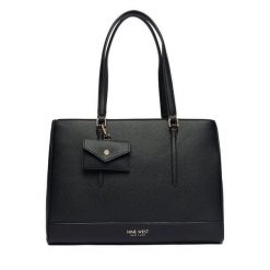 Torebka Nine West. Czarne shopper bag Nine West, bez wzorów, bez dodatków. Za 289.99 zł.