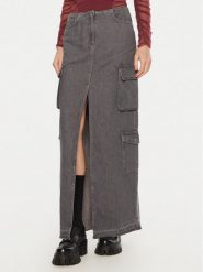 Patrizia Pepe Spódnica jeansowa 8G0415/D080-S684 Szary Regular Fit. Szare spódnice Patrizia Pepe, s, bez wzorów, z bawełny. Za 589.99 zł.