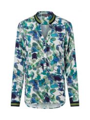 Franco Callegari Bluzka damska tunika Kobiety wiskoza niebieski|wielokolorowy|zielony wzorzysty, 38. Niebieskie bluzki Franco Callegari, bez wzorów, z wiskozy, eleganckie, bez kołnierzyka, bez ramiączek. Za 229.95 zł.