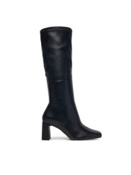 Steve Madden Kozaki Holly 11003501 Czarny. Czarne kozaki Steve Madden, bez wzorów, ze skóry, bez obcasa, na płaskiej podeszwie, bez zapięcia. Za 599.99 zł.