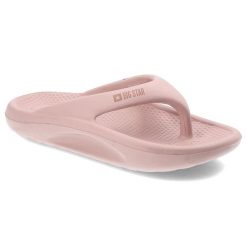 Różowe Japonki Big Star Modne Obuwie Damskie. Czerwone japonki BIG STAR, bez wzorów, z materiału, eleganckie. Za 49.99 zł.