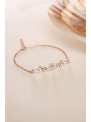 Lodie Silver Pozłacana bransoletka z elementem ozdobnym - dł. 17 cm rozmiar: onesize. Szare bransoletki Lodie Silver, z cyrkonią, pozłacane. Za 113.99 zł.