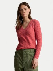 Polo Ralph Lauren Sweter 211910422021 Koralowy Regular Fit. Pomarańczowe swetry Polo Ralph Lauren, m, bez wzorów, z bawełny, bez ramiączek. Za 499.99 zł.