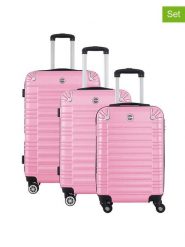 Geographical Norway 3-częściowy zestaw "Sourcing" w kolorze jasnoróżowym rozmiar: onesize. Różowe walizki Geographical Norway. Za 347.99 zł.