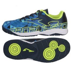 Buty piłkarskie Joma Propulsion 2303 In Jr PRJS2303IN granatowe niebieskie. Niebieskie buty treningowe Joma, bez wzorów, z gumy, bez zapięcia, do piłki nożnej. Za 221.01 zł.