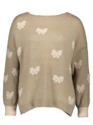 Miss goodlife Sweter w kolorze beżowym rozmiar: M. Brązowe swetry miss goodlife, m, bez wzorów, z wełny, bez ramiączek. Za 114.44 zł.