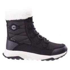 Buty zimowe damskie Hi-Tec Mestia Mid WP Wo's - czarne, Rozmiar buta 37. Czarne buty sportowe lifestyle Hi-tec, na zimę, bez wzorów, z polaru, sportowe, bez zapięcia. W wyprzedaży za 179.99 zł.