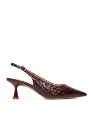 JENNY Czółenka CEO-CD24013-6 Bordowy. Czerwone czółenka Jenny, bez wzorów, z materiału, bez obcasa, bez zapięcia. Za 129.99 zł.