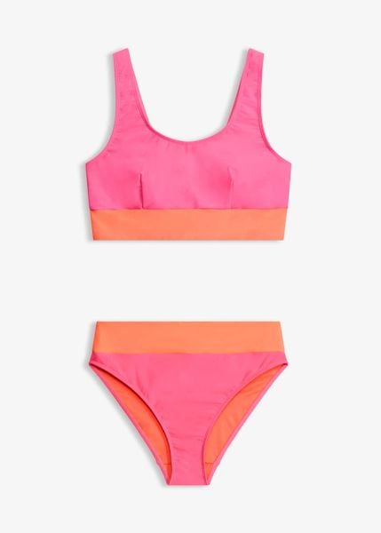 Zabudowane bikini bustier (2 części). Czerwone bikini bonprix, bez wzorów. Za 117.99 zł.