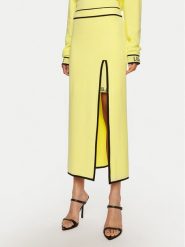 Liu Jo Sport Spódnica midi TF4053 MS59L Żółty Regular Fit. Żółte spódnice Liu Jo Sport, l, bez wzorów, z syntetyku, sportowe, midi, sportowe. Za 469.99 zł.