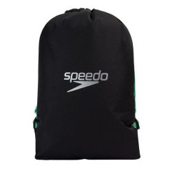 Torba na basen Speedo. Czarne torby sportowe Speedo, bez wzorów, z materiału. Za 78.95 zł.