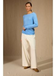 Perfect Cashmere Kaszmirowy sweter "Megan" w kolorze błękitnym rozmiar: S. Niebieskie swetry Perfect Cashmere, s, bez wzorów, z kaszmiru, bez ramiączek. Za 336.17 zł.