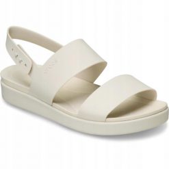 Sandały dla Kobiet Crocs Brooklyn Backstrap Low. Brązowe sandały Crocs, bez wzorów, z materiału, eleganckie, bez obcasa, na obcasie, bez zapięcia. Za 239.99 zł.