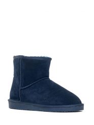 NICEBAY Skórzane botki zimowe "Gravelly" w kolorze granatowym rozmiar: 37. Niebieskie botki NICEBAY, bez wzorów, z materiału, bez obcasa, bez zapięcia. Za 224.62 zł.