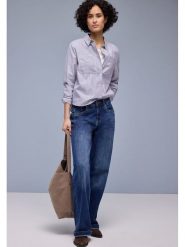 Street One Koszula w kolorze granatowo-białym rozmiar: 38. Białe koszule Street One, bez wzorów, z bawełny, street, bez kołnierzyka, bez ramiączek. Za 141.19 zł.