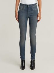 G-Star Dżinsy "Lhana" - Skinny fit - w kolorze niebieskim rozmiar: W28/L32. Niebieskie jeansy G-Star, l, z aplikacjami, ze skóry, klasyczne. Za 259.74 zł.