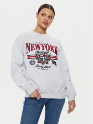 Tommy Jeans Bluza Vintage DW0DW18368 Szary Relaxed Fit. Szare bluzy Tommy Jeans, xl, bez wzorów, z bawełny, vintage, bez ramiączek, bez kaptura. Za 259.99 zł.
