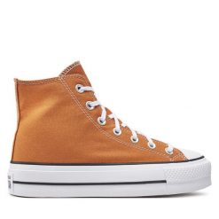 Trampki Converse. Brązowe trampki Converse, bez wzorów, retro, bez zapięcia. Za 249.99 zł.