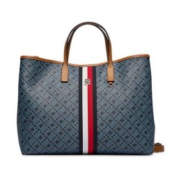 Torebka Tommy Hilfiger. Niebieskie shopper bag Tommy Hilfiger, bez wzorów, bez dodatków. Za 949.99 zł.