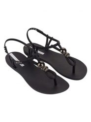 Ipanema Sandały w kolorze czarnym rozmiar: 39. Czarne sandały Ipanema, bez wzorów, klasyczne, z otwartym noskiem, bez obcasa, bez zapięcia. Za 74.99 zł.