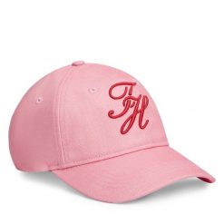 Czapka z daszkiem Tommy Hilfiger. Czerwone czapki z daszkiem Tommy Hilfiger, bez wzorów. Za 209.99 zł.